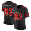 Vanessashop SF.49ers #92 Osa Odighizuwa Player Black Limited Rivalries Collection Home Game Stitched Jerseys