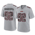 Vanessashop SF.49ers #92 Osa Odighizuwa Player Gray Atmosphere Fashion Home Game Stitched Jerseys