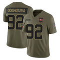 Vanessashop SF.49ers #92 Osa Odighizuwa Player Olive 2025 Salute To Service Limited Home Game Stitched Jerseys