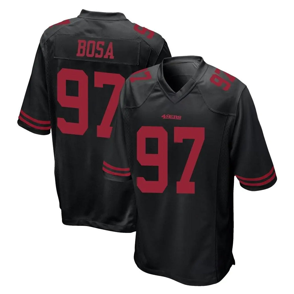 Vanessashop SF.49ers #97 Nick Bosa Player Black Alternate Home Game Stitched Jerseys