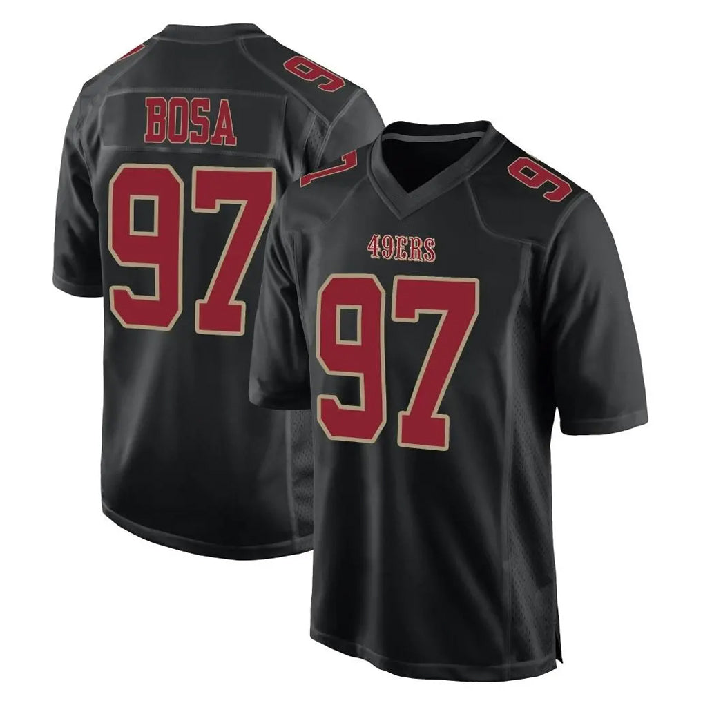 Vanessashop SF.49ers #97 Nick Bosa Player Black Fashion Home Game Stitched Jerseys