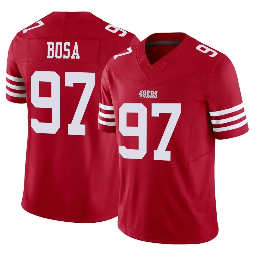Vanessashop SF.49ers #97 Nick Bosa Player Red Limited Vapor F.U.S.E. Home Game Stitched Jerseys