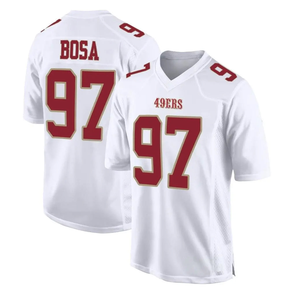 Vanessashop SF.49ers #97 Nick Bosa Player White Fashion Home Game Stitched Jerseys