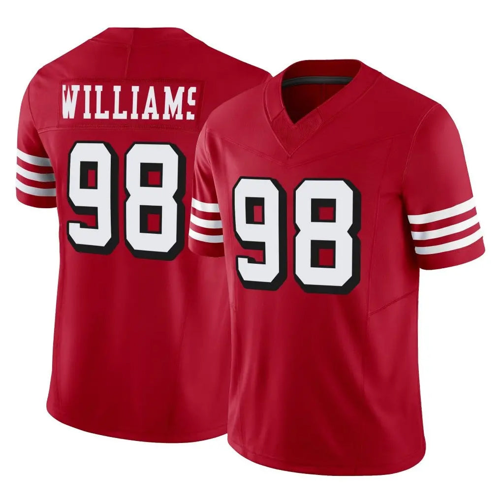 Vanessashop SF.49ers #98 Mykel Williams Player Red Limited Alternate Vapor F.U.S.E. Home Game Stitched Jerseys