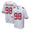 Vanessashop SF.49ers #98 Mykel Williams Player White Home Game Stitched Jerseys