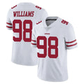 Vanessashop SF.49ers #98 Mykel Williams Player White Limited Vapor Untouchable Home Game Stitched Jerseys