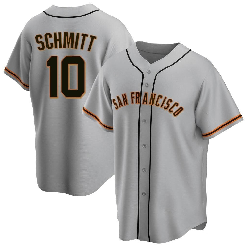 Vanessashop SF.Giants #10 Casey Schmitt Player Gray Home Game Stitched Jerseys