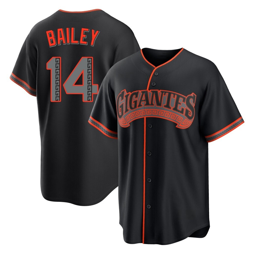 Vanessashop SF.Giants #14 Patrick Bailey Player Black Alternate Limited Stitched Jerseys