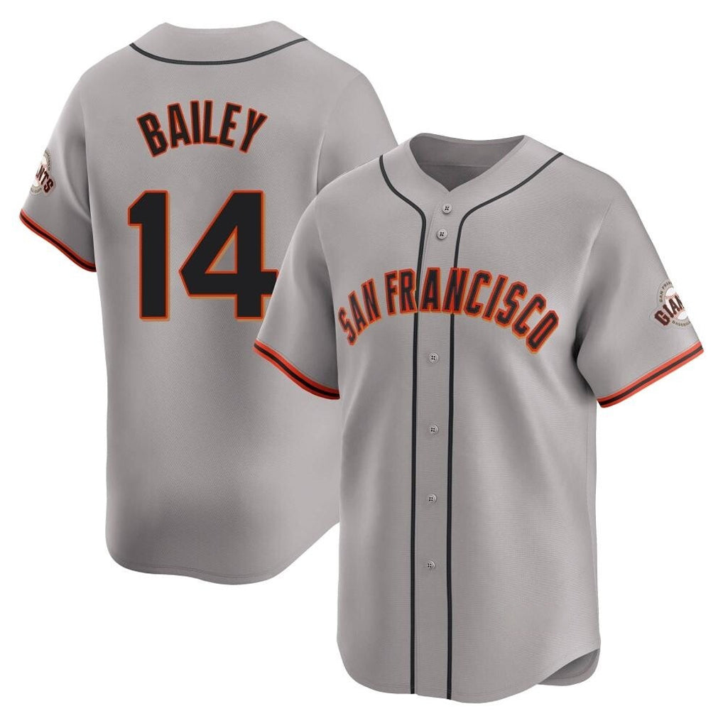 Vanessashop SF.Giants #14 Patrick Bailey Player Gray Home Limited Stitched Jerseys