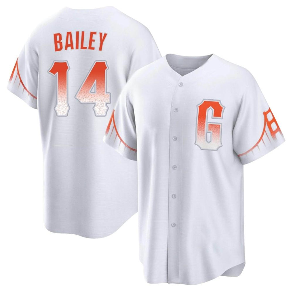 Vanessashop SF.Giants #14 Patrick Bailey Player White City Connect Home Game Stitched Jerseys