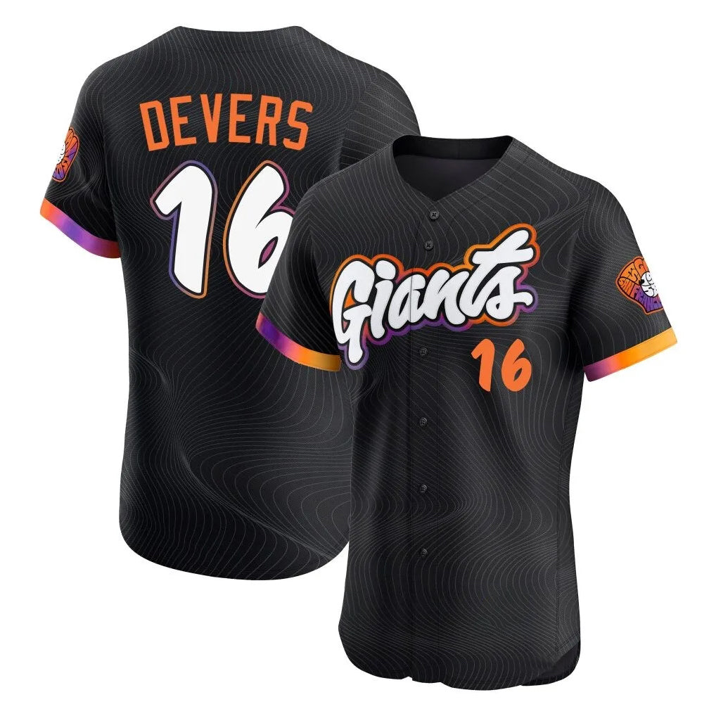 Vanessashop SF.Giants #16 Rafael Devers Player Black 2025 City Connect Home Limited Elite Stitched Jerseys