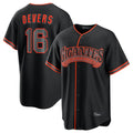 Vanessashop SF.Giants #16 Rafael Devers Player Black Alternate Limited Stitched Jerseys