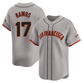 Vanessashop SF.Giants #17 Heliot Ramos Player Gray Home Limited Stitched Jerseys