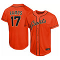 Vanessashop SF.Giants #17 Heliot Ramos Player Orange Home Limited Stitched Jerseys