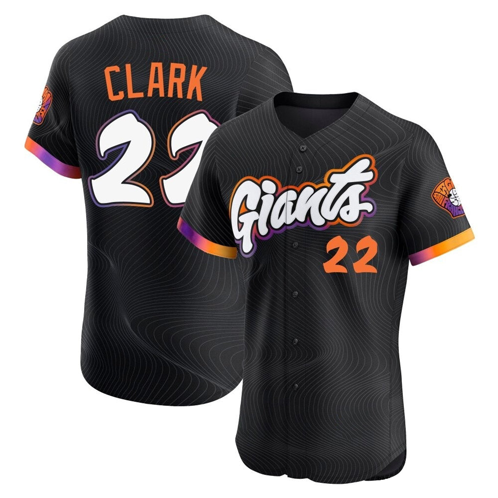 Vanessashop SF.Giants #22 Will Clark Player Black 2025 City Connect Home Limited Elite Stitched Jerseys