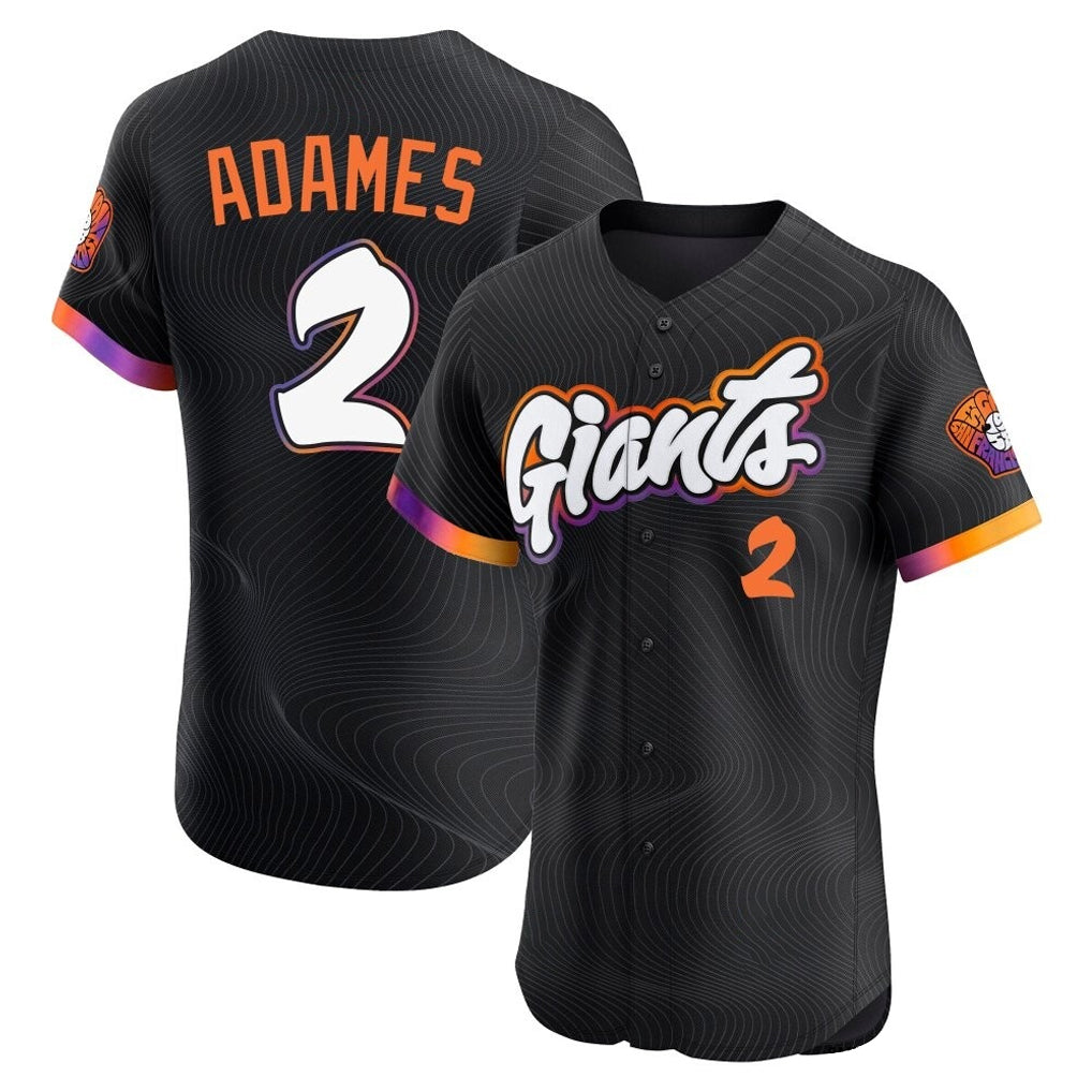 Vanessashop SF.Giants #2 Willy Adames Player Black 2025 City Connect Home Limited Elite Stitched Jerseys