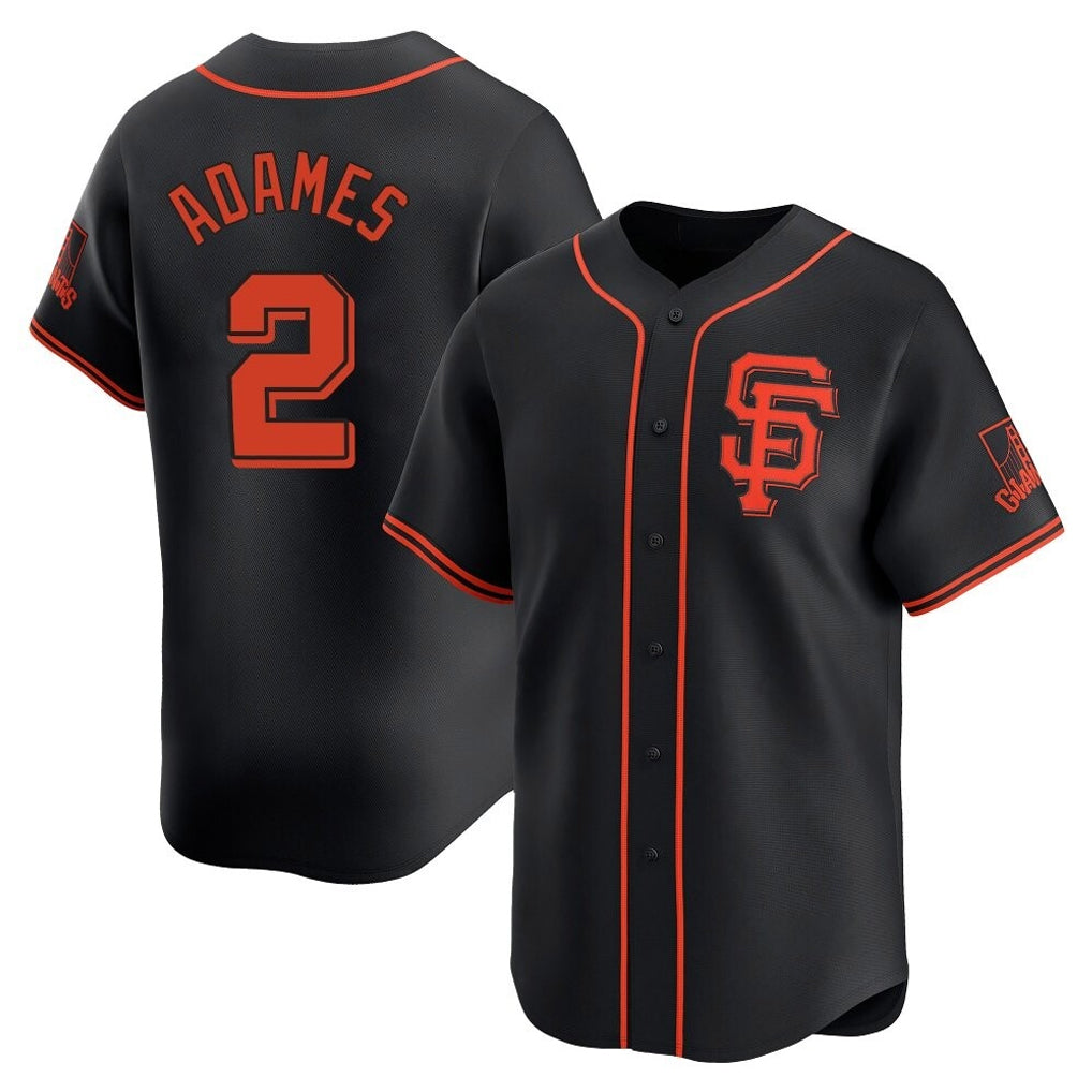 Vanessashop SF.Giants #2 Willy Adames Player  Black 2026 Home Limited Stitched Jerseys