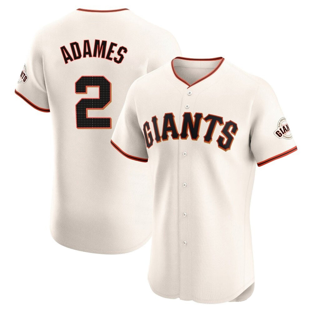 Vanessashop SF.Giants #2 Willy Adames Player Cream Home Limited Elite Stitched Jerseys