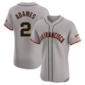 Vanessashop SF.Giants #2 Willy Adames Player Gray Home Limited Elite Stitched Jerseys