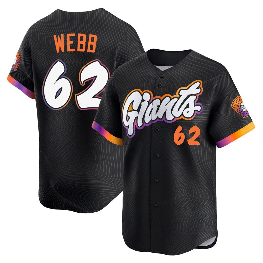 Vanessashop SF.Giants #62 Logan Webb Player Black City Connect Home Limited Stitched Jerseys