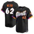 Vanessashop SF.Giants #62 Logan Webb Player Black City Connect Home Limited Stitched Jerseys