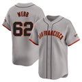 Vanessashop SF.Giants #62 Logan Webb Player Gray Home Limited Stitched Jerseys