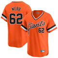 Vanessashop SF.Giants #62 Logan Webb Player Orange Home Game T-shirt Stitched Jerseys