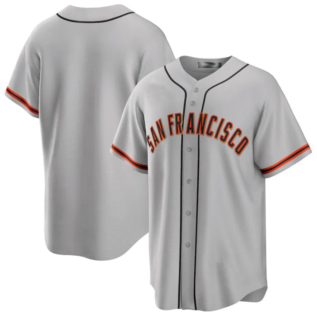 Vanessashop SF.Giants Blank Player Gray Home Game Stitched Jerseys