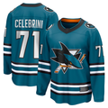Vanessashop SJ.Sharks #71 Macklin Celebrini Teal Home Breakaway Jerseys