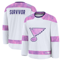 Vanessashop SL.Blues White Hockey Fights Cancer Survivor Practice Jerseys