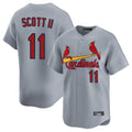 Vanessashop St. Louis Cardinals #11 Victor Scott II Player Gray Home Limited Stitched Jerseys