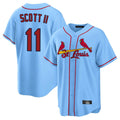Vanessashop St. Louis Cardinals #11 Victor Scott II Player Light Blue Home Game Stitched Jerseys