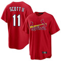 Vanessashop St. Louis Cardinals #11 Victor Scott II Player Red Home Game Stitched Jerseys