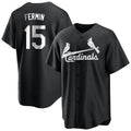 Vanessashop St. Louis Cardinals #15 Jose Fermin Player Black City Connect Home Limited Stitched Jerseys