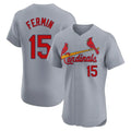 Vanessashop St. Louis Cardinals #15 Jose Fermin Player Gray Home Limited Elite Stitched Jerseys