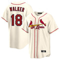 Vanessashop St. Louis Cardinals #18 Jordan Walker Player Cream Home Game Stitched Jerseys