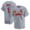 Vanessashop St. Louis Cardinals #1 Ozzie Smith Player Gray Home Limited Stitched Jerseys