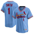 Vanessashop St. Louis Cardinals #1 Ozzie Smith Player Light Blue Throwback Cooperstown Collection Limited Stitched Jerseys