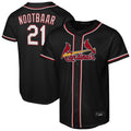 Vanessashop St. Louis Cardinals #21 Lars Nootbaar Player Black Carbon Fashio Game Stitched Jerseys