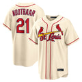 Vanessashop St. Louis Cardinals #21 Lars Nootbaar Player Cream Home Game Stitched Jerseys