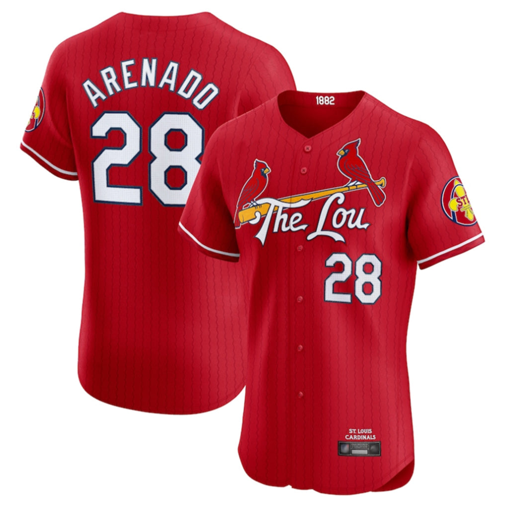 Vanessashop St. Louis Cardinals #28 Nolan Arenado Player Red City Connect Limited Elite Stitched Jerseys