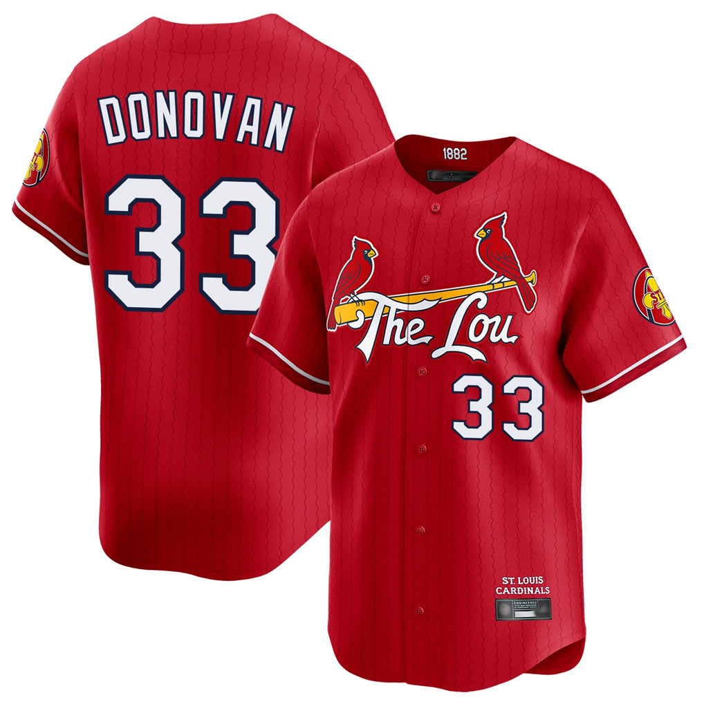 Vanessashop  St. Louis Cardinals #33 Brendan Donovan Player Red City Connect Limited Stitched Jerseys