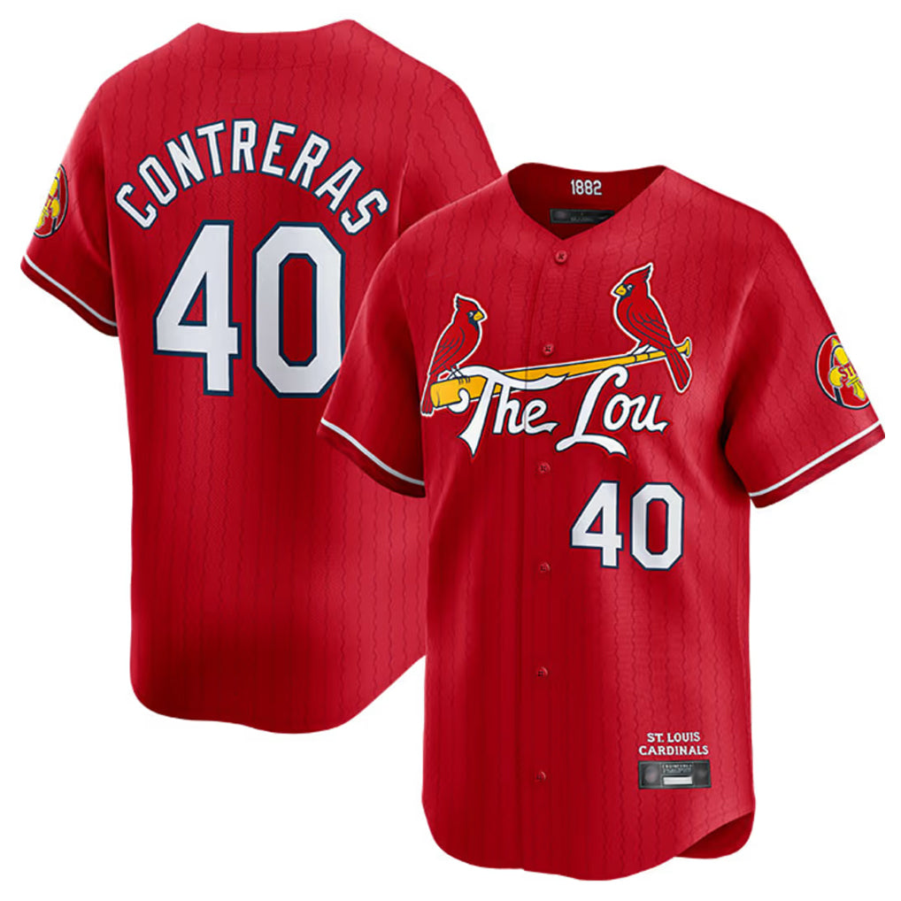 Vanessashop  St. Louis Cardinals #40 Willson Contreras Player Red City Connect Limited Stitched Jerseys