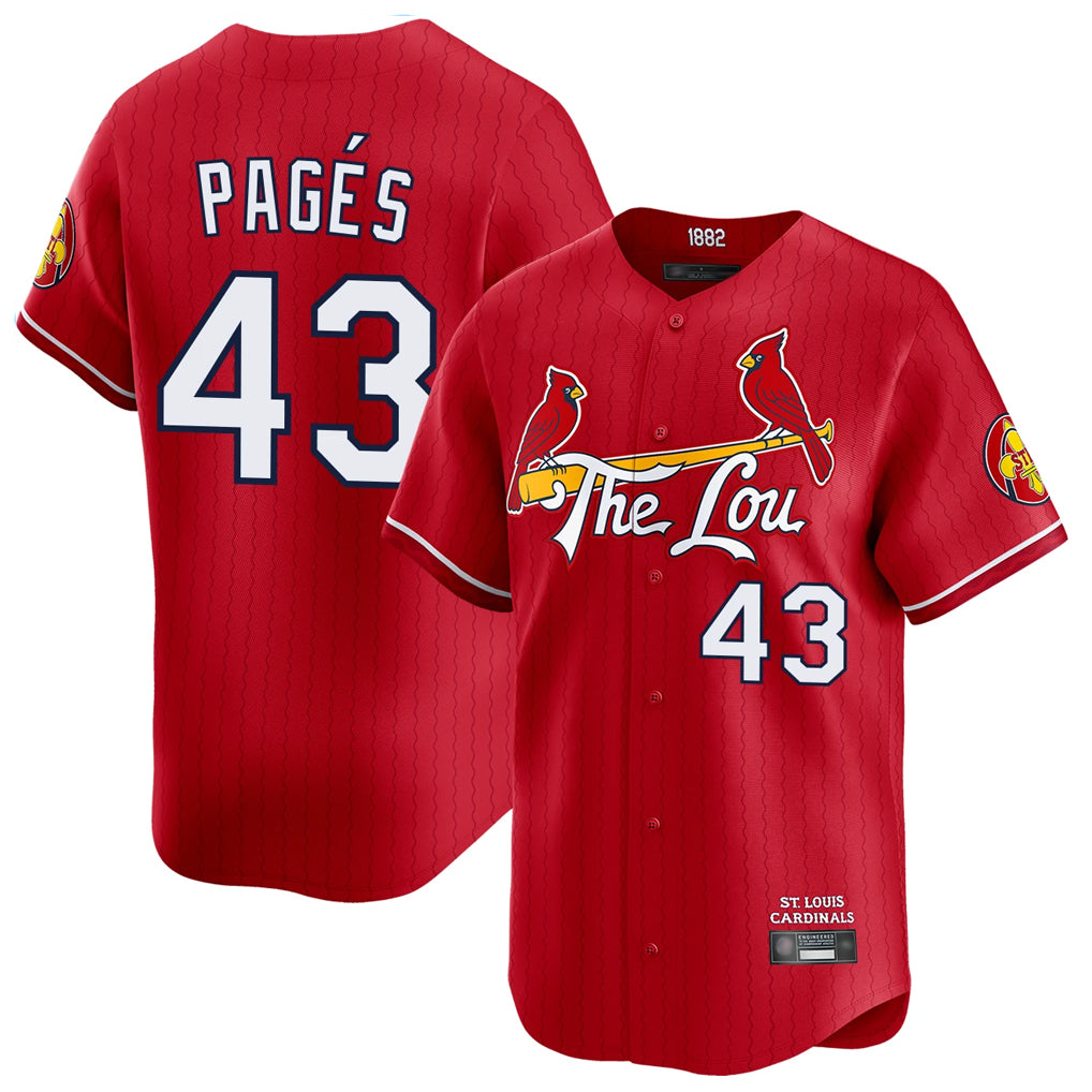 Vanessashop  St. Louis Cardinals #43 Pedro Pages Player Red City Connect Limited Stitched Jerseys