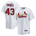 Vanessashop  St. Louis Cardinals #43 Pedro Pages Player White Home Game Stitched Jerseys