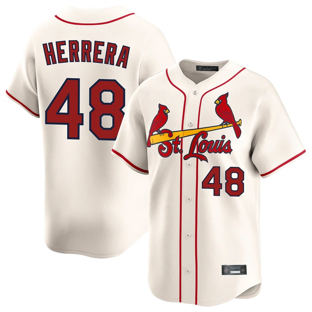 Vanessashop  St. Louis Cardinals #48 Ivan Herrera Player Cream Home Limited Stitched Jerseys