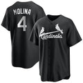 Vanessashop St. Louis Cardinals #4 Yadier Molina Player Black City Connect Home Limited Stitched Jerseys