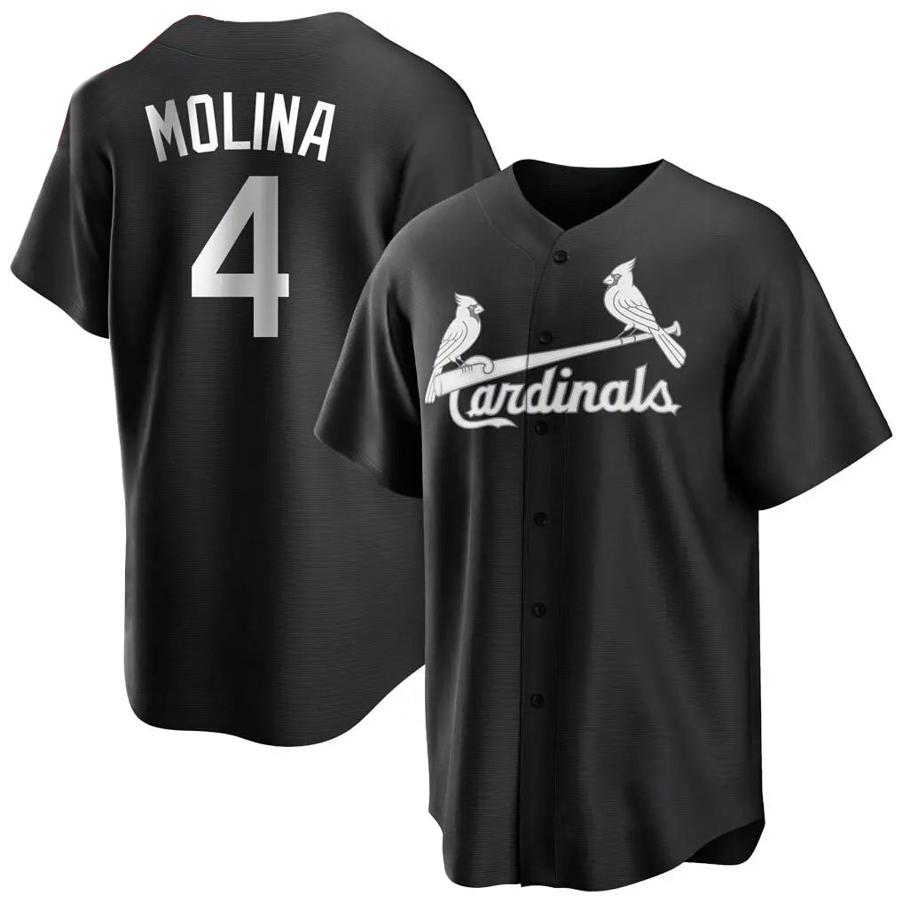 Vanessashop St. Louis Cardinals #4 Yadier Molina Player Black City Connect Home Limited Stitched Jerseys