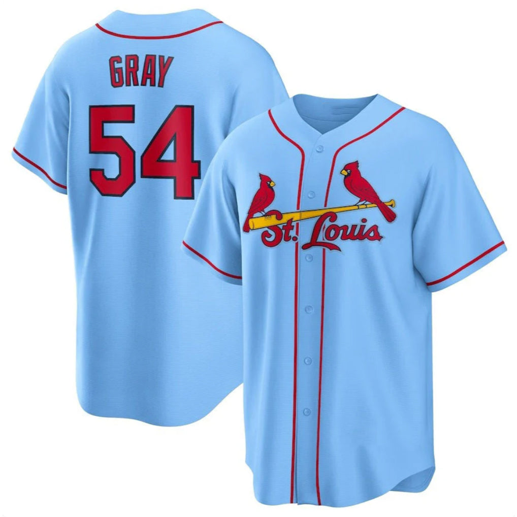 Vanessashop  St. Louis Cardinals #54 Sonny Gray Player Light Blue Home Game Stitched Jerseys