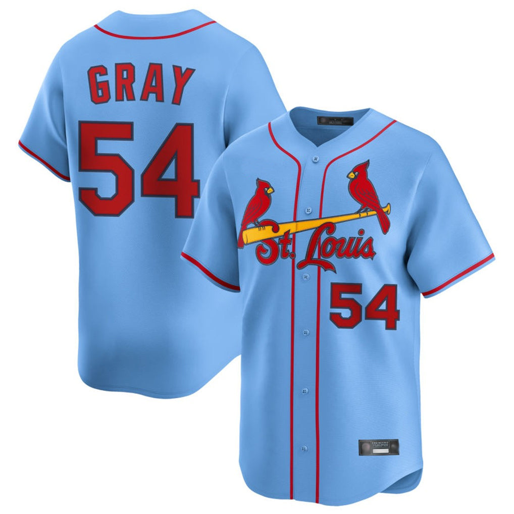 Vanessashop  St. Louis Cardinals #54 Sonny Gray Player Light Blue Home Limited Stitched Jerseys